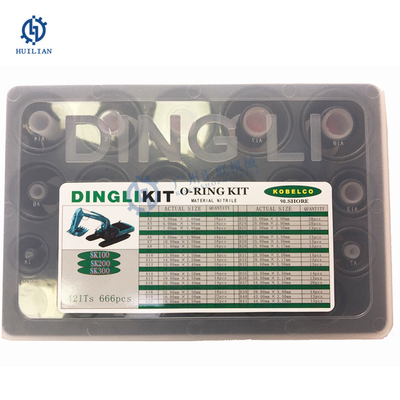 Dingli Rubber O-ring Kit Set Repair Box For Sk Seal of Material  Hydraulic Excavator