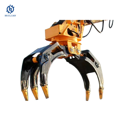 Hydraulic Rotaty Single Cylinder Steel Grapple For 5-8t 12-18t 18-24t 25-36t Excavator Rotating Machanical Type Grapples