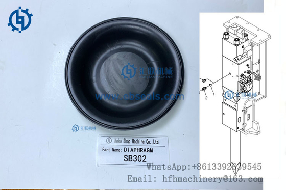 Black SB302 SB300 Hydraulic Breaker Diaphragm For Construction Industry