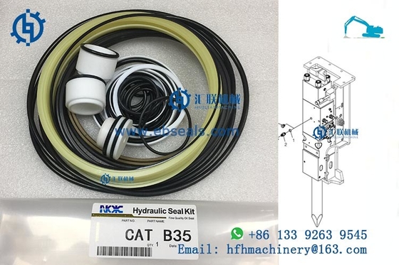 Anti Aging CATEEE B35 Hydraulic Cylinder Rebuild Kits Oil Sealing Sets OEM / ODM Available