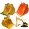 Excavator Spare Parts For Doosan DX340LCA Daewoo DH420 Standard 1.3-1.6 Cbm Bucket Assy