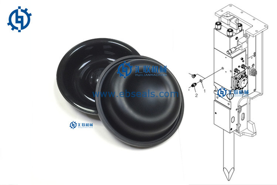 HB15G Hydraulic Breaker Diaphragm F19 Standard Size NBR Rubber Material