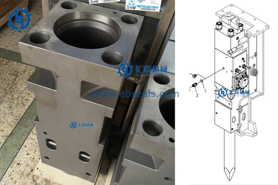 Open Type Hydraulic Breaker Spare Parts Front Head Cylinder Used In Hammer