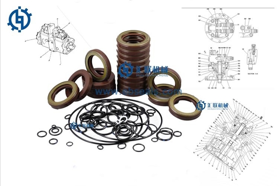 Customized O Ring Oil Seal / Oil Resistant O Rings For CATE Hitachi Komatsu Digger