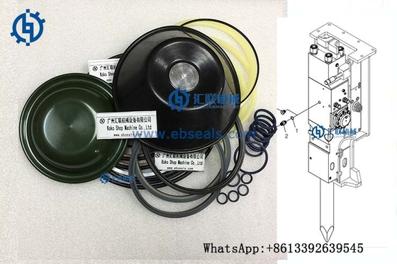 Yellow Black Rock Breaker Seal Kit MB1200 Hydraulic Breaker Spare Parts