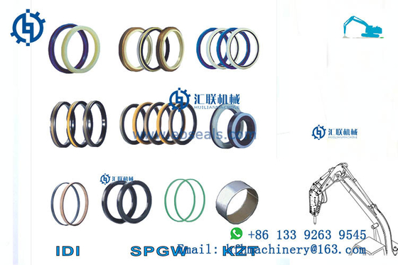 PU NBR NY Material Hydraulic Cylinder Piston Seals / SPGW Seal Aging Resistance
