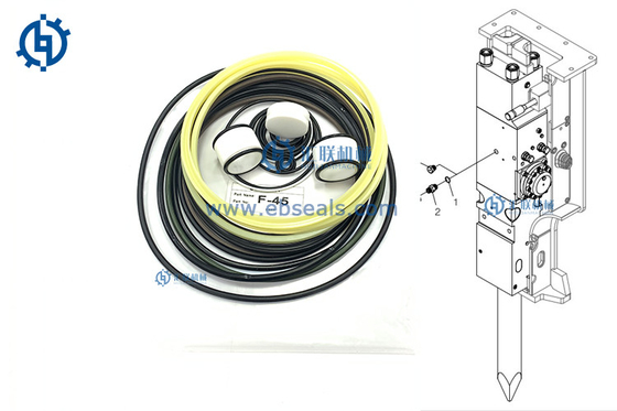NBR Hydraulic Breaker Seal Kit For Furukawa F45 NOK F-45 Hammer