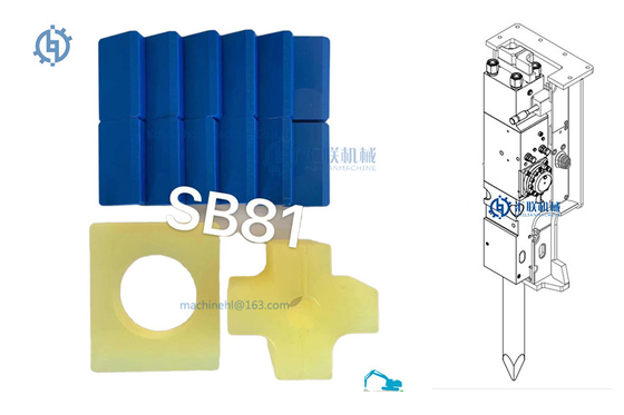 NBR SB81 Hydraulic Hammer Damper Cushion Yellow Blue Red