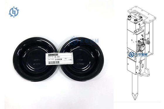 SB302 Hydraulic Hammer Membrane Atlas Copco Rock Breaker Pump Parts Rubber Diaphragm